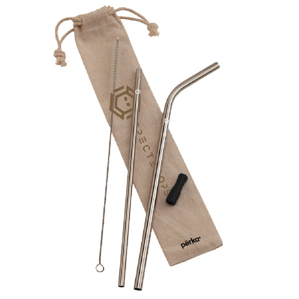 5 Piece Stainless Steel Straw Set